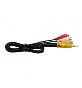 custom cable assembly 3.5mm stereo to 3RCA female audio cable 